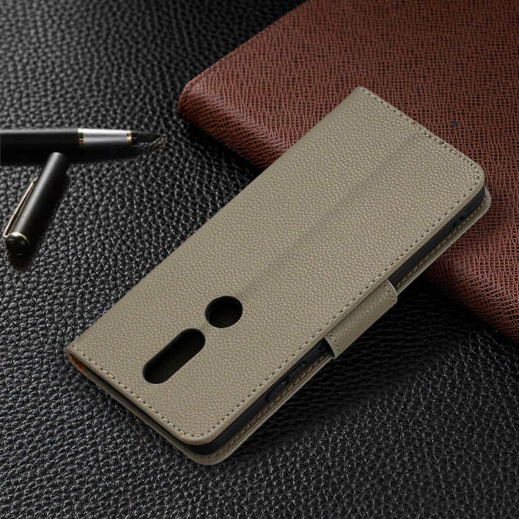 For Nokia 2.4 Litchi Texture Pure Color Horizontal Flip Leather Case with Holder & Card Slots & Wallet & Lanyard