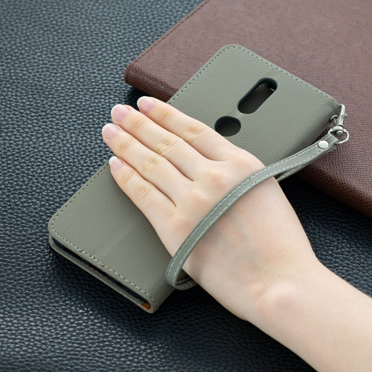 For Nokia 2.4 Litchi Texture Pure Color Horizontal Flip Leather Case with Holder & Card Slots & Wallet & Lanyard