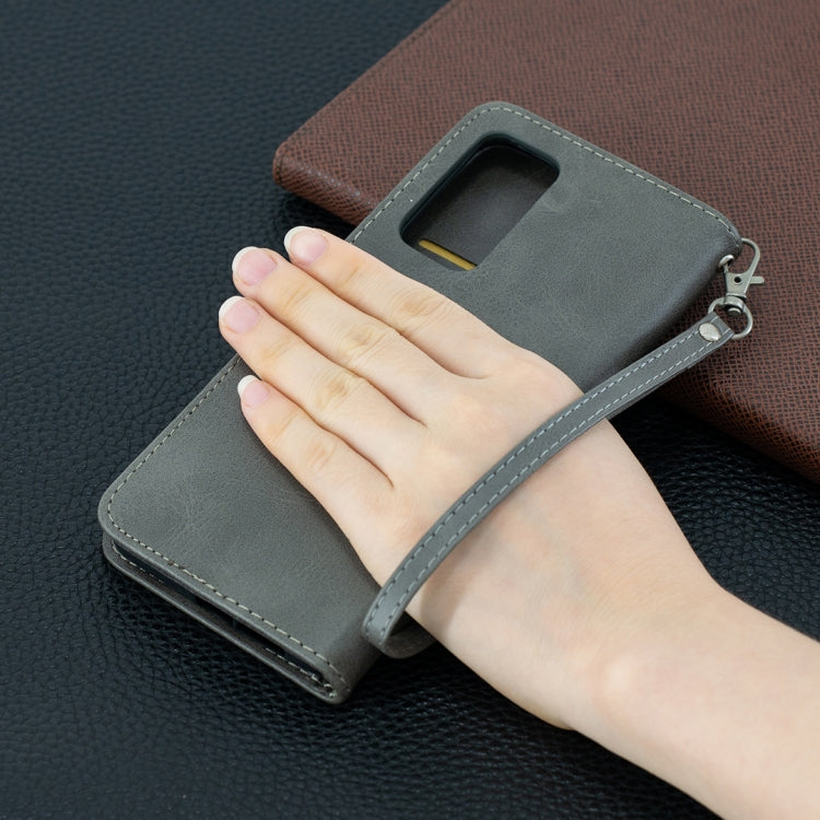 For Xiaomi Mi 10T 5G Retro Lambskin Texture Pure Color Horizontal Flip PU Leather Case with Holder & Card Slots & Wallet & Lanyard