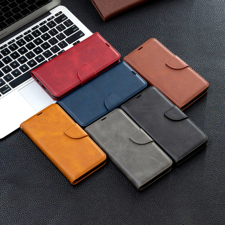 For Xiaomi Mi 10T 5G Retro Lambskin Texture Pure Color Horizontal Flip PU Leather Case with Holder & Card Slots & Wallet & Lanyard