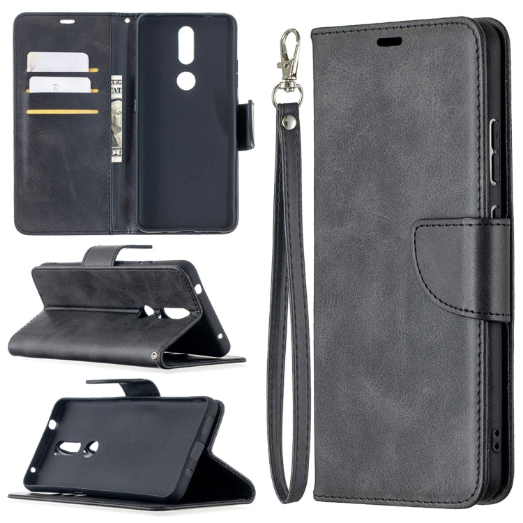 For Nokia 2.4 Retro Lambskin Texture Pure Color Horizontal Flip PU Leather Case with Holder & Card Slots & Wallet & Lanyard