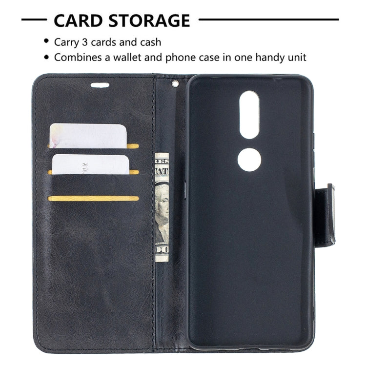 For Nokia 2.4 Retro Lambskin Texture Pure Color Horizontal Flip PU Leather Case with Holder & Card Slots & Wallet & Lanyard