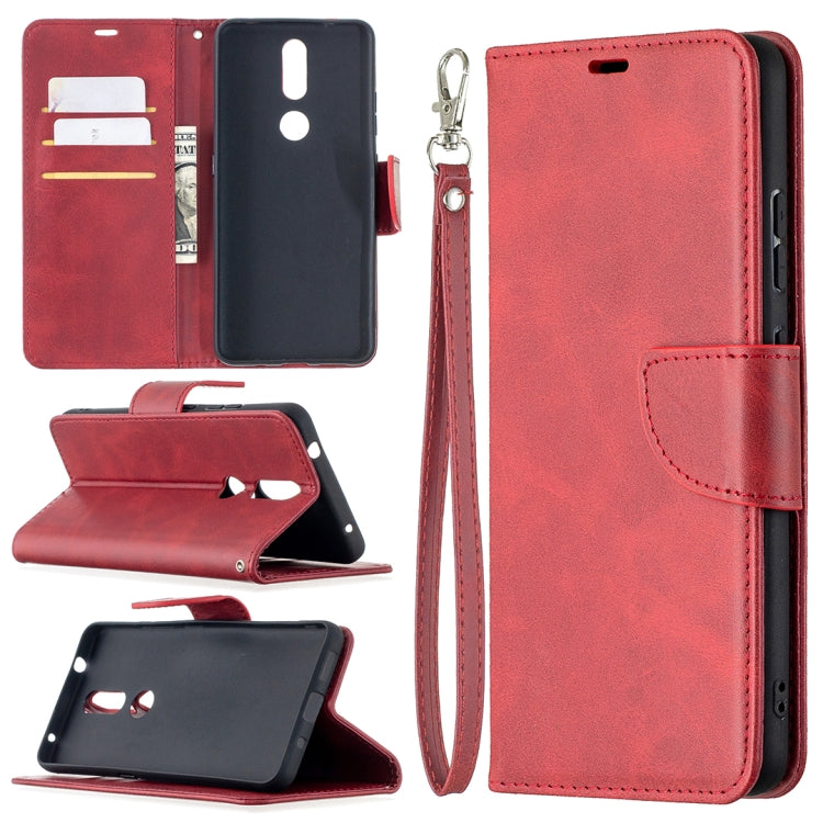 For Nokia 2.4 Retro Lambskin Texture Pure Color Horizontal Flip PU Leather Case with Holder & Card Slots & Wallet & Lanyard