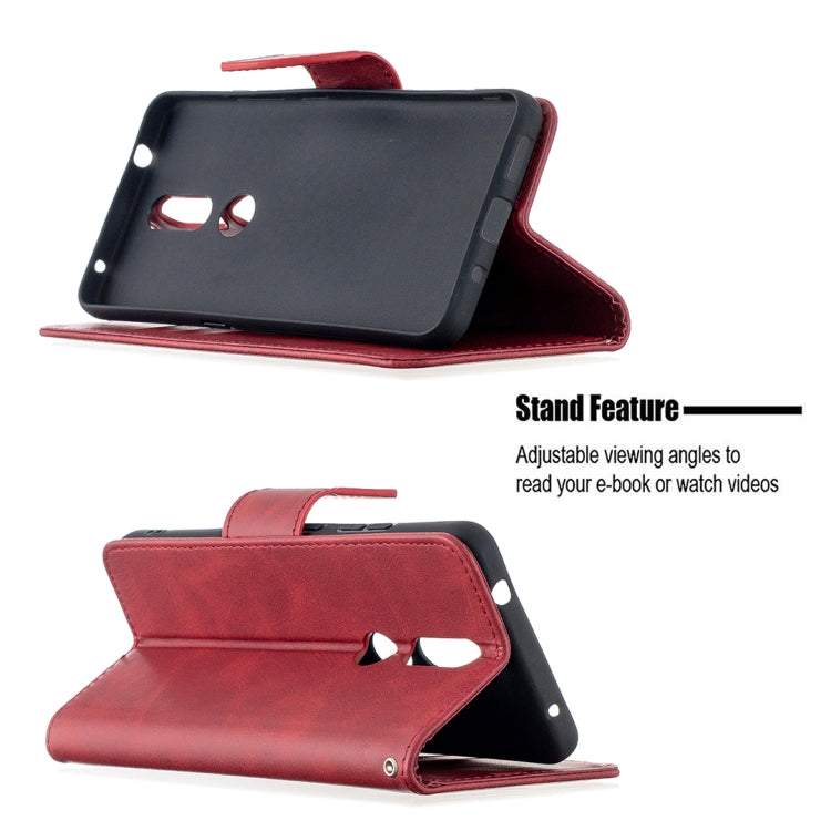 For Nokia 2.4 Retro Lambskin Texture Pure Color Horizontal Flip PU Leather Case with Holder & Card Slots & Wallet & Lanyard