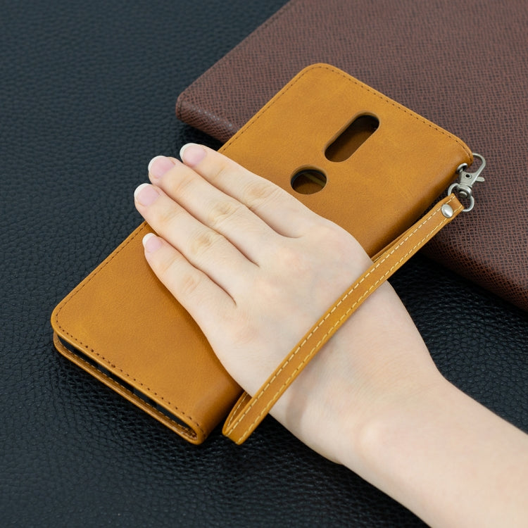 For Nokia 2.4 Retro Lambskin Texture Pure Color Horizontal Flip PU Leather Case with Holder & Card Slots & Wallet & Lanyard