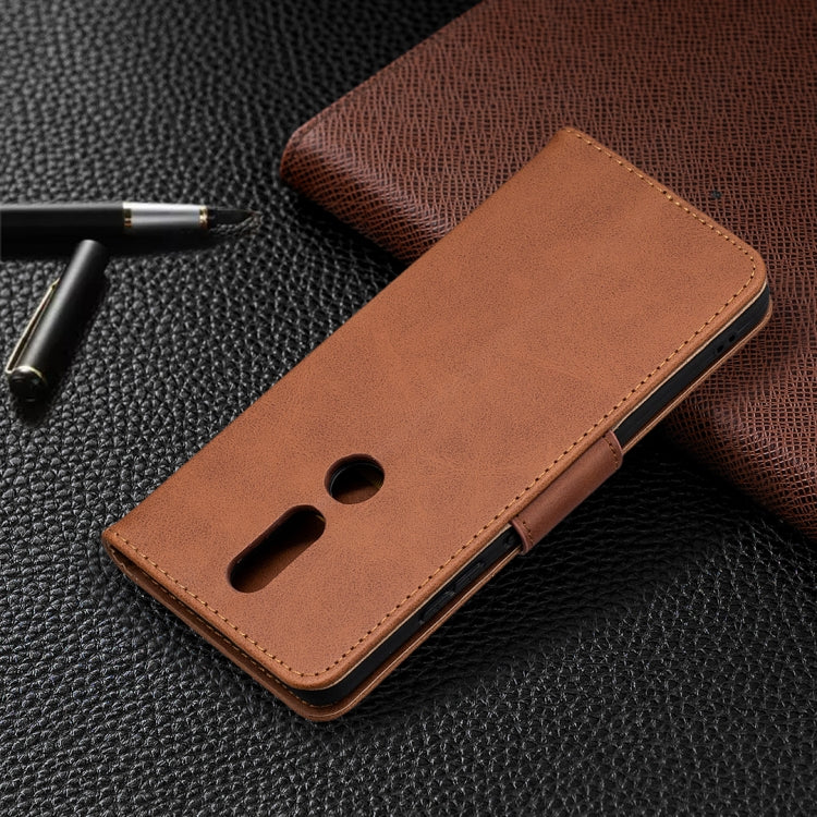 For Nokia 2.4 Retro Lambskin Texture Pure Color Horizontal Flip PU Leather Case with Holder & Card Slots & Wallet & Lanyard