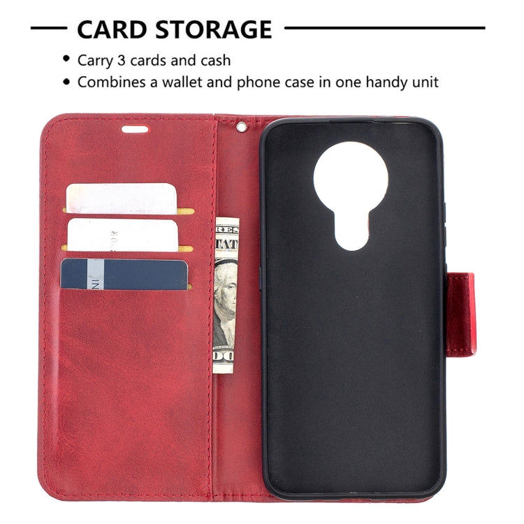 For Nokia 3.4 Retro Lambskin Texture Pure Color Horizontal Flip PU Leather Case with Holder & Card Slots & Wallet & Lanyard