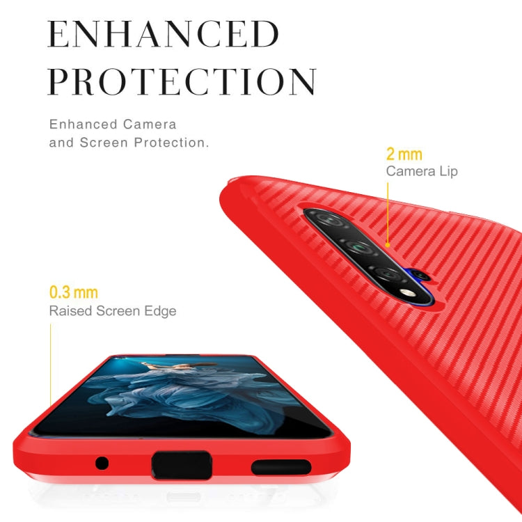 For OPPO Realme X50 Carbon Fiber Texture Shockproof TPU Protective Case