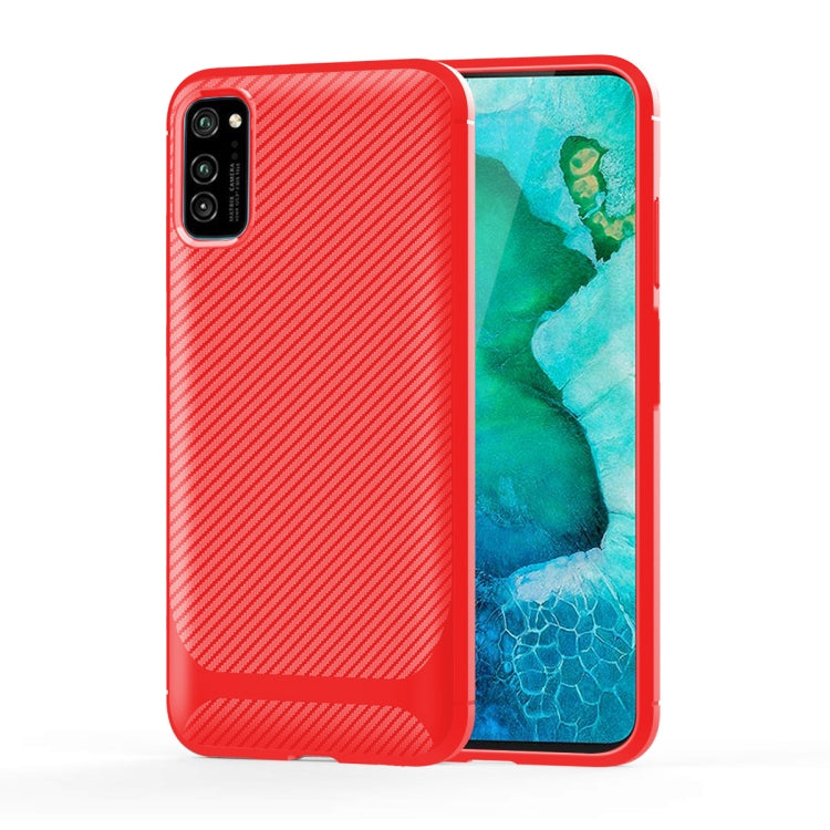For OPPO Reno4 Pro Carbon Fiber Texture Shockproof TPU Protective Case