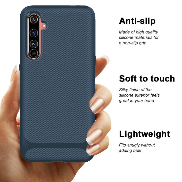 For OnePlus Nord Carbon Fiber Texture Shockproof TPU Protective Case
