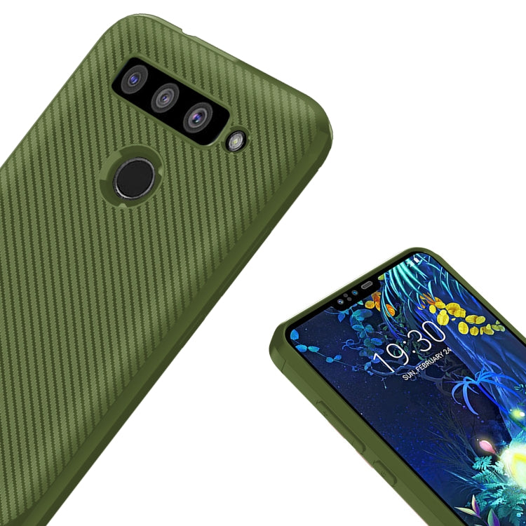 For LG K51 Carbon Fiber Texture Shockproof TPU Protective Case