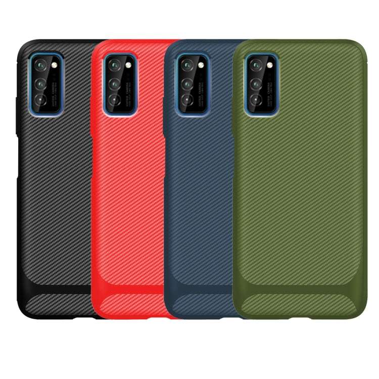 For vivo V19 / V17 (Indian Version) Carbon Fiber Texture Shockproof TPU Protective Case