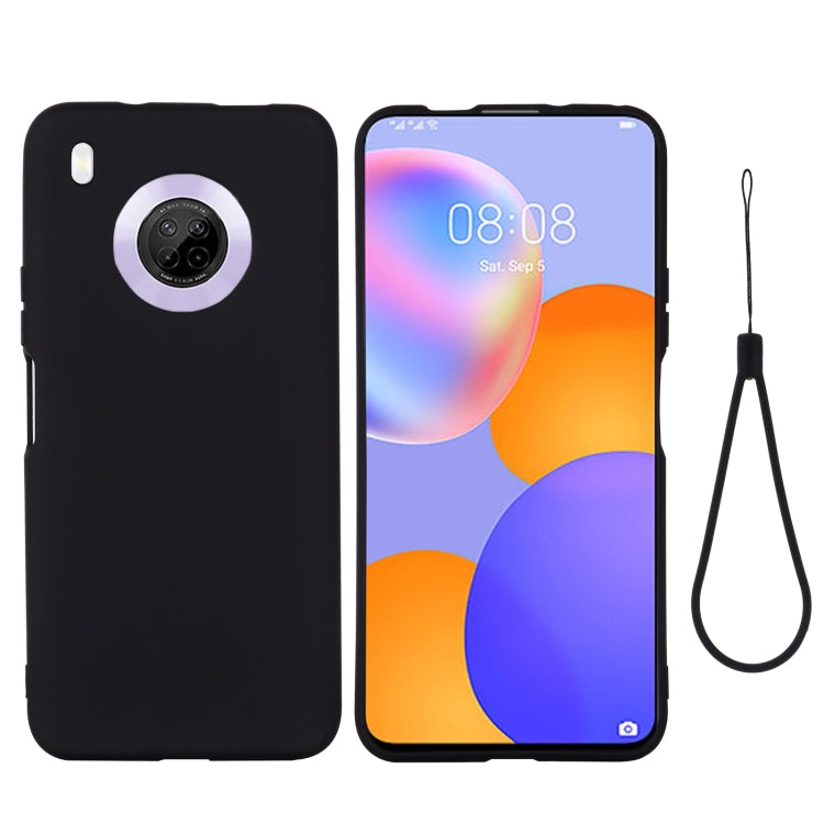 For Huawei Y9a Pure Color Liquid Silicone Shockproof Full Coverage Case