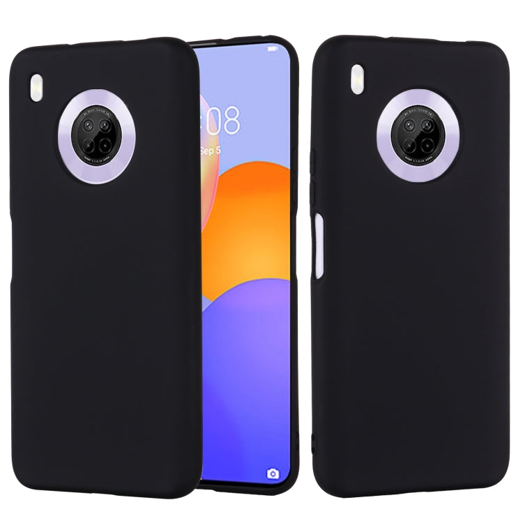 For Huawei Y9a Pure Color Liquid Silicone Shockproof Full Coverage Case