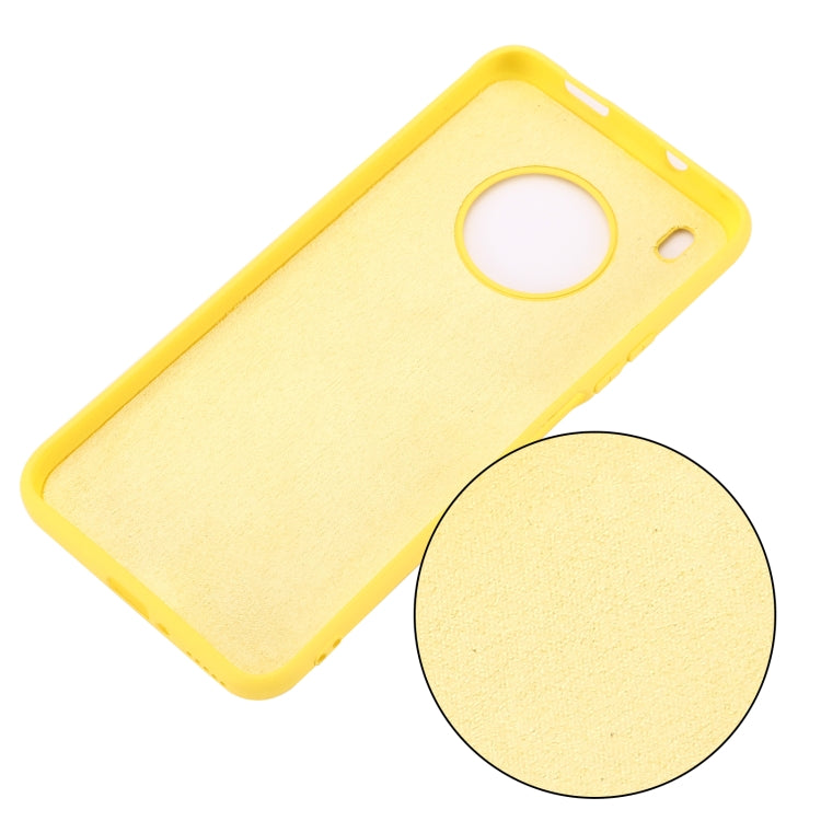 For Huawei Y9a Pure Color Liquid Silicone Shockproof Full Coverage Case