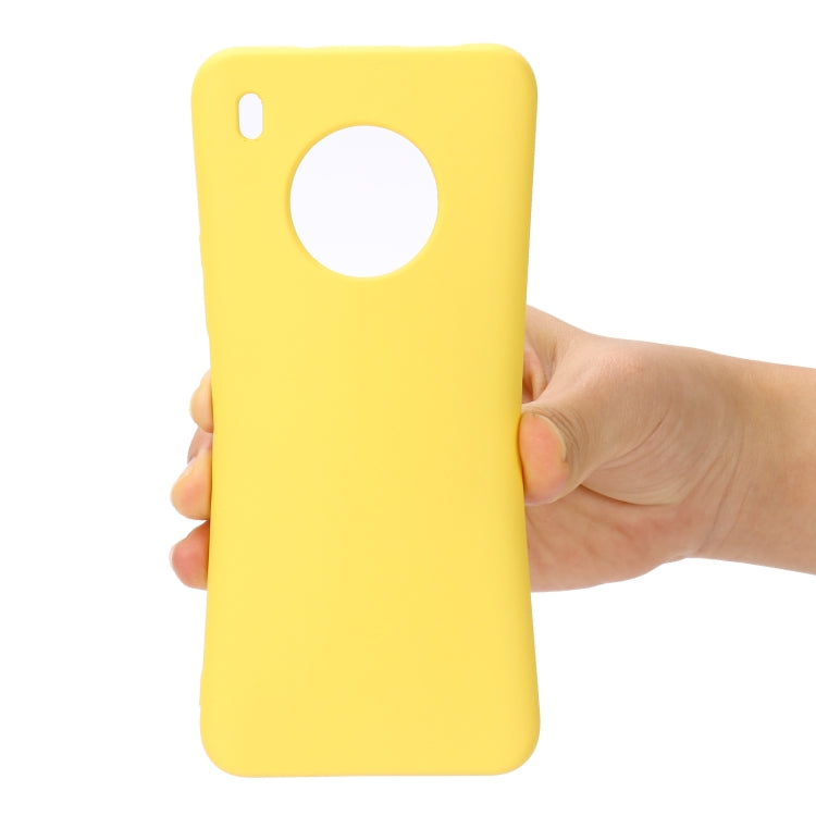 For Huawei Y9a Pure Color Liquid Silicone Shockproof Full Coverage Case