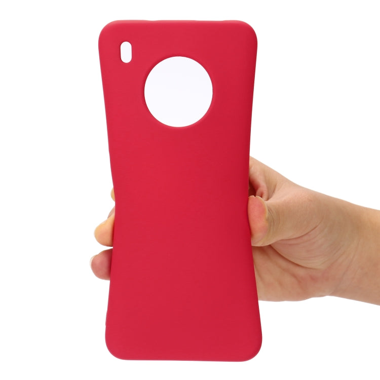 For Huawei Y9a Pure Color Liquid Silicone Shockproof Full Coverage Case