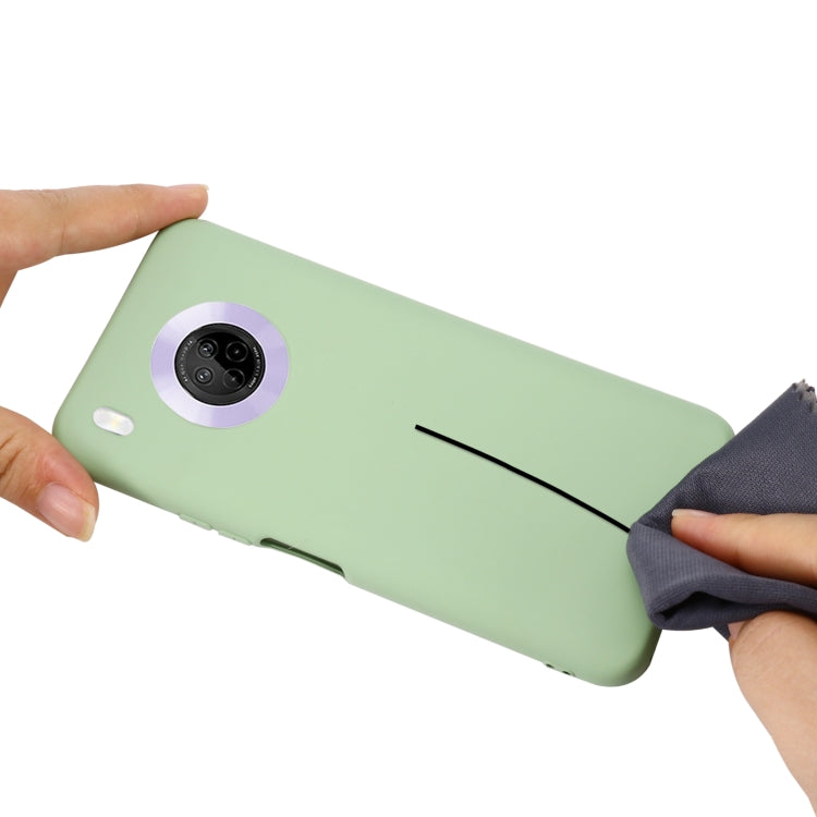 For Huawei Y9a Pure Color Liquid Silicone Shockproof Full Coverage Case