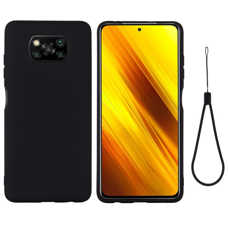 For Xiaomi Poco X3 NFC Pure Color Liquid Silicone Shockproof Full Coverage Case