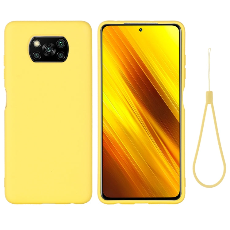 For Xiaomi Poco X3 NFC Pure Color Liquid Silicone Shockproof Full Coverage Case