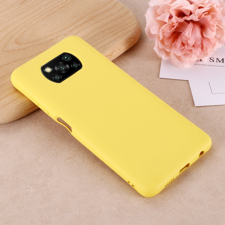 For Xiaomi Poco X3 NFC Pure Color Liquid Silicone Shockproof Full Coverage Case