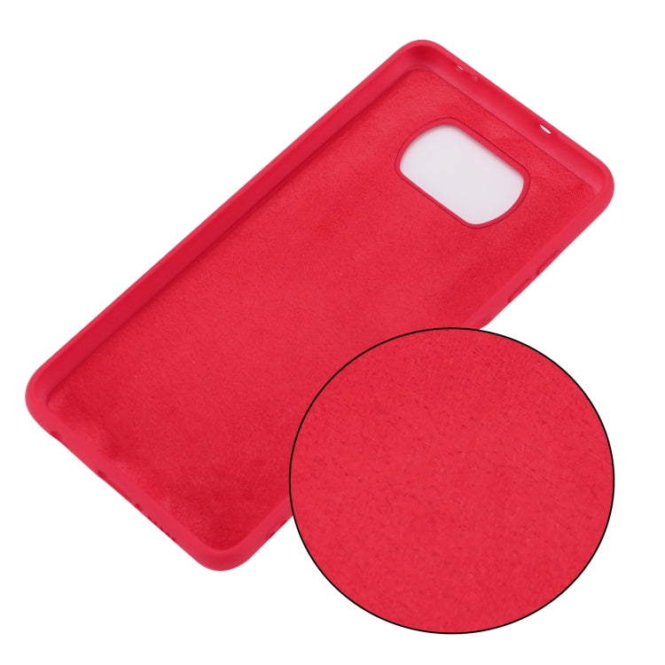 For Xiaomi Poco X3 NFC Pure Color Liquid Silicone Shockproof Full Coverage Case