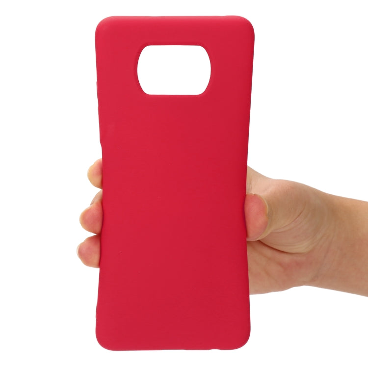 For Xiaomi Poco X3 NFC Pure Color Liquid Silicone Shockproof Full Coverage Case