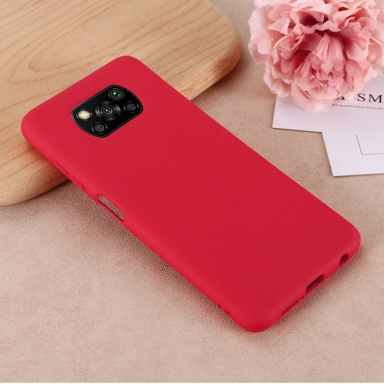For Xiaomi Poco X3 NFC Pure Color Liquid Silicone Shockproof Full Coverage Case