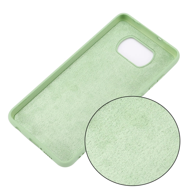 For Xiaomi Poco X3 NFC Pure Color Liquid Silicone Shockproof Full Coverage Case