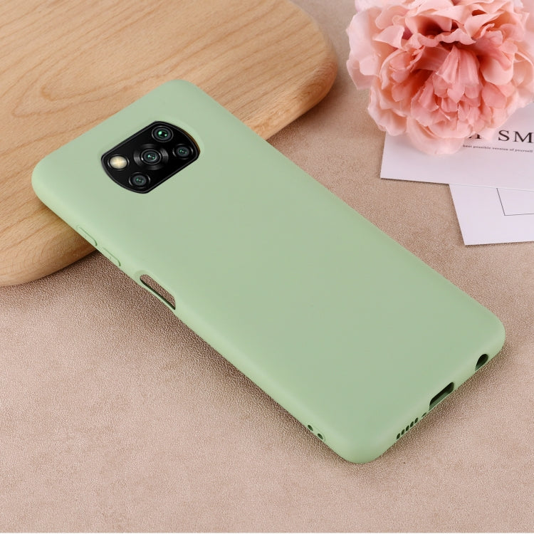 For Xiaomi Poco X3 NFC Pure Color Liquid Silicone Shockproof Full Coverage Case