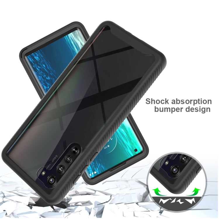 For Motorola Moto Edge Starry Sky Solid Color Series Shockproof PC + TPU Protective Case