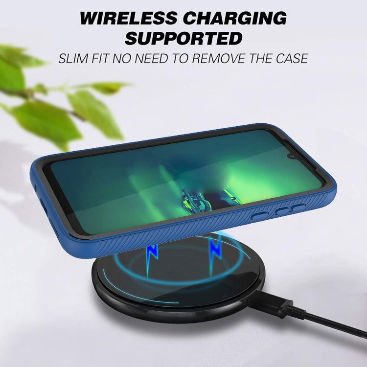 For Motorola Moto G8 Plus Starry Sky Solid Color Series Shockproof PC + TPU Protective Case