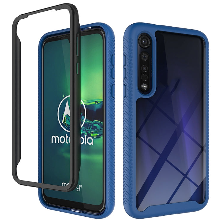 For Motorola Moto G8 Plus Starry Sky Solid Color Series Shockproof PC + TPU Protective Case