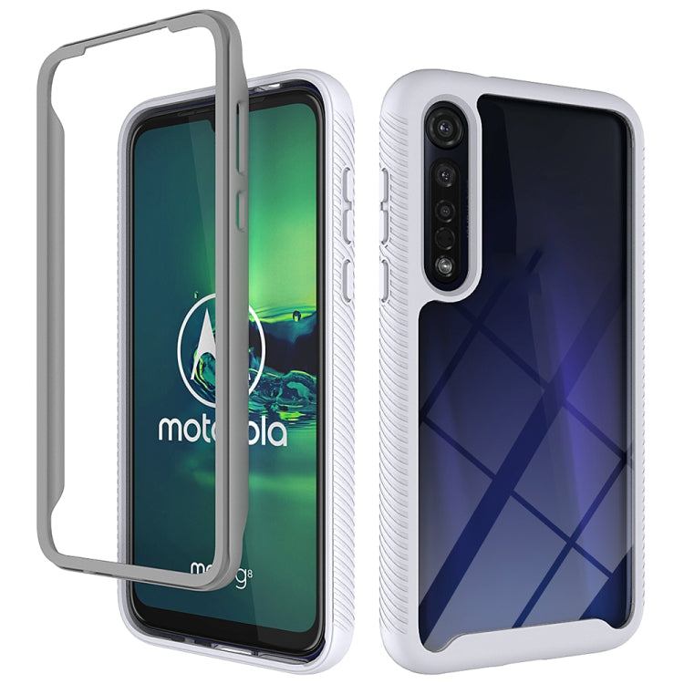 For Motorola Moto G8 Plus Starry Sky Solid Color Series Shockproof PC + TPU Protective Case