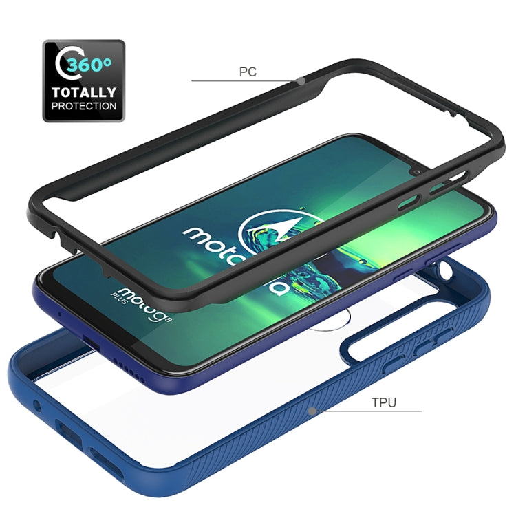 For Motorola Moto G8 Plus Starry Sky Solid Color Series Shockproof PC + TPU Protective Case