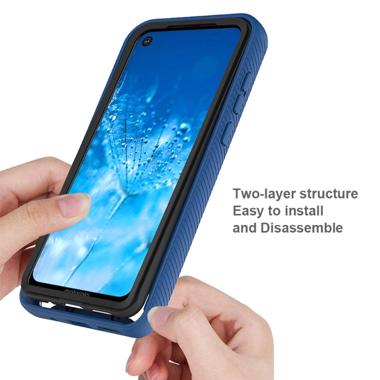 For Motorola Moto G8 Starry Sky Solid Color Series Shockproof PC + TPU Protective Case