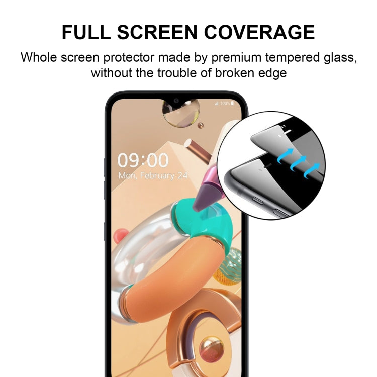 For LG K41S Full Glue Full Screen Tempered Glass Film