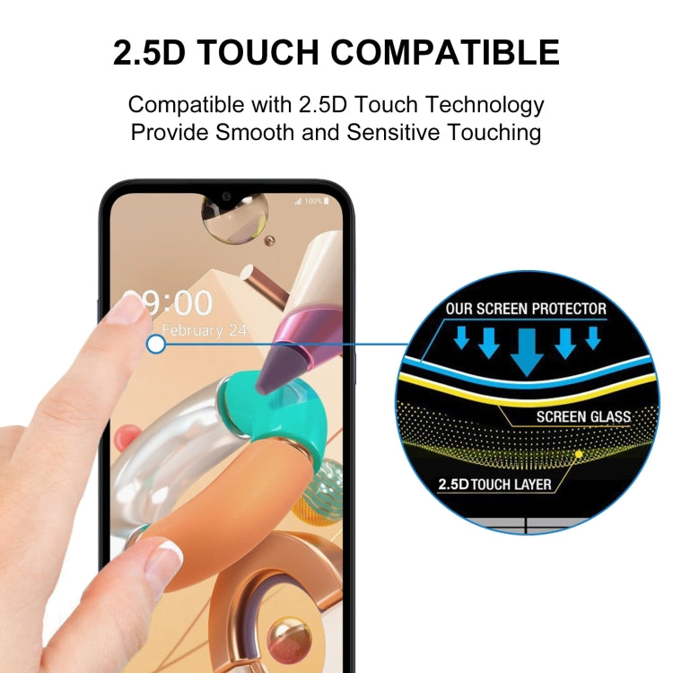 For LG K41S Full Glue Full Screen Tempered Glass Film