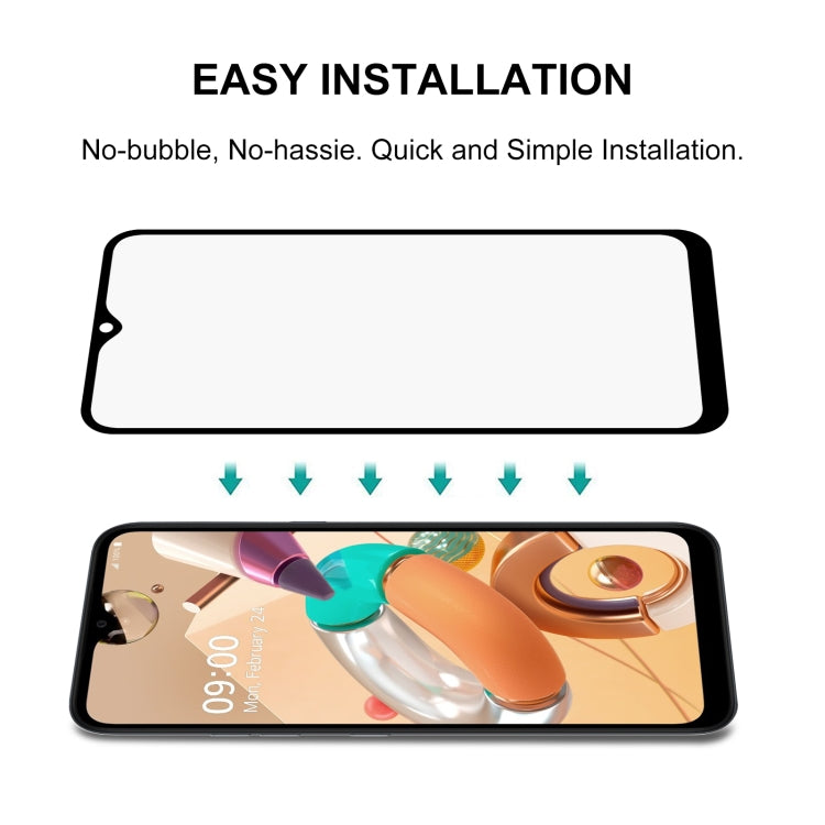 For LG K41S Full Glue Full Screen Tempered Glass Film