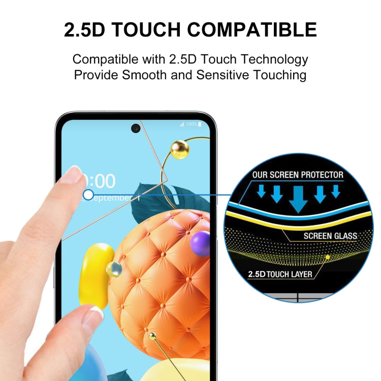 For LG K62 Full Glue Full Screen Tempered Glass Film