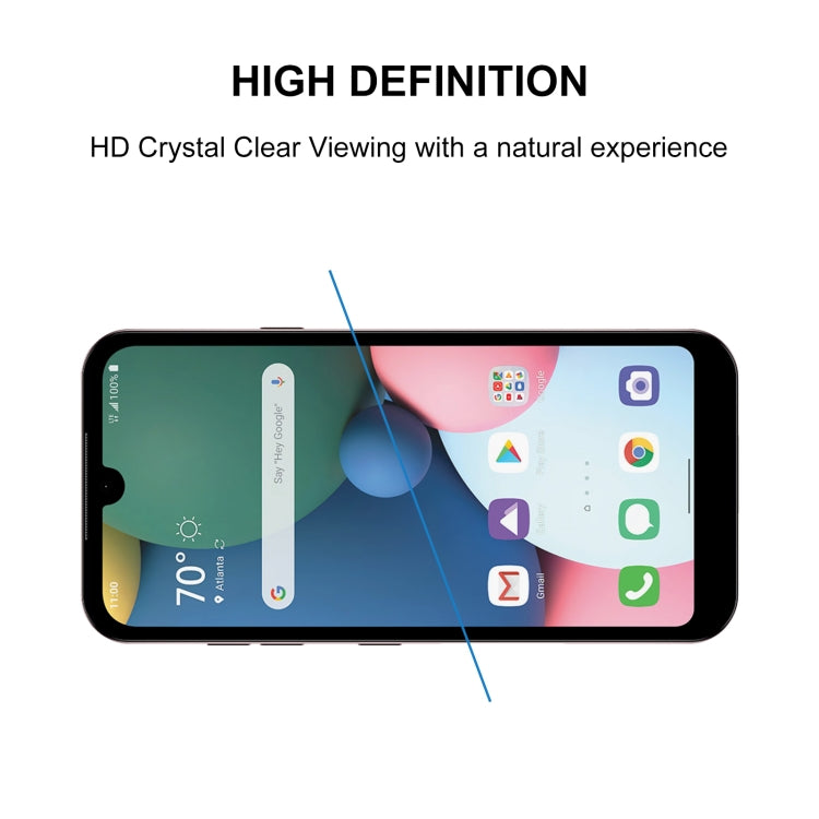 For LG Fortune 3 25 PCS Full Glue Full Screen Tempered Glass Film