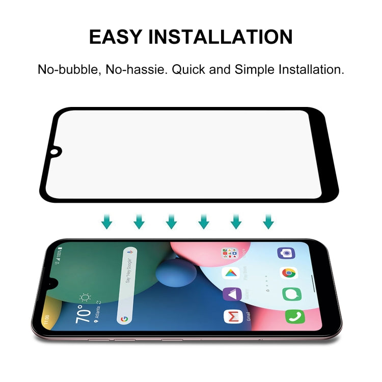 For LG Fortune 3 25 PCS Full Glue Full Screen Tempered Glass Film