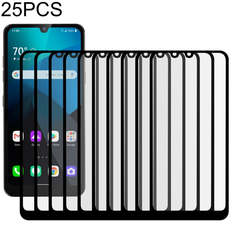 For LG Harmony 4 25 PCS Full Glue Full Screen Tempered Glass Film