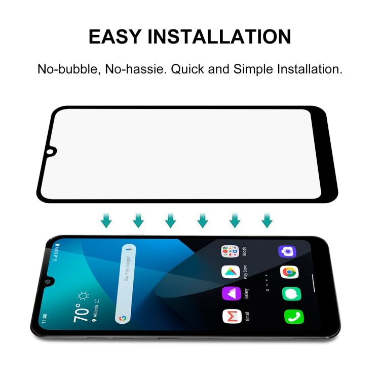 For LG Harmony 4 25 PCS Full Glue Full Screen Tempered Glass Film