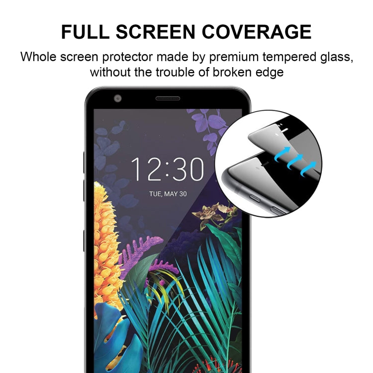 For LG K30 (2019) 25 PCS Full Glue Full Screen Tempered Glass Film