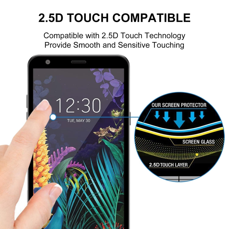 For LG K30 (2019) 25 PCS Full Glue Full Screen Tempered Glass Film