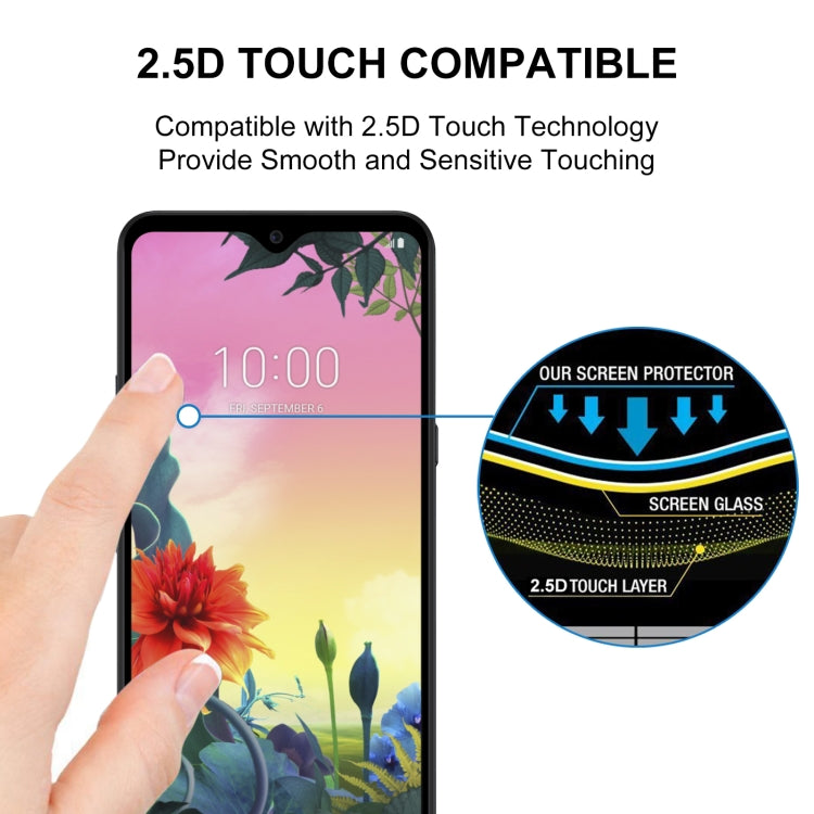 For LG K50S 25 PCS Full Glue Full Screen Tempered Glass Film