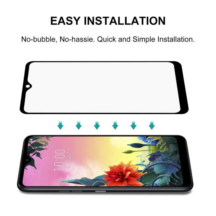 For LG K50S 25 PCS Full Glue Full Screen Tempered Glass Film