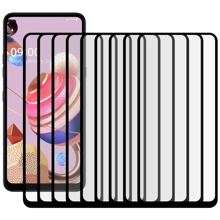 For LG K51S 25 PCS Full Glue Full Screen Tempered Glass Film