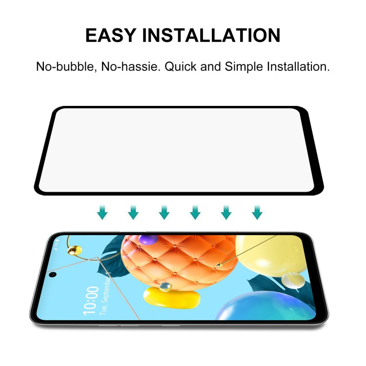 For LG K62 25 PCS Full Glue Full Screen Tempered Glass Film